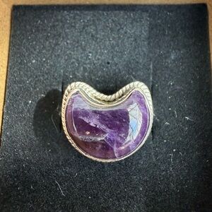 .925 sterling silver and amethyst ring size 9